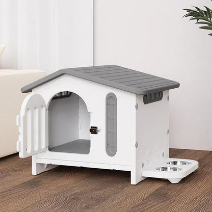 DecorBites™ Breathable Four Seasons Dog House for Indoor Balcony, Patio, Living Room, or Garden