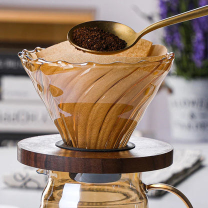 Decorbites™ Glas-Kaffeefiltertopf Tropf wiederverwendbare Zubehör Braun Gebrühter Perkolator