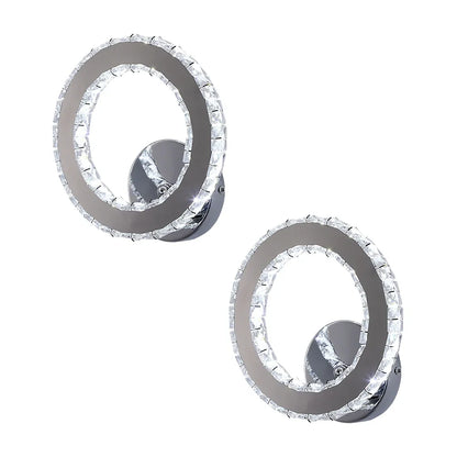 DecorBites™ Crystal LED Wall Sconce: Modern Minimalist Lighting for Living Room, Bedroom, Hallway