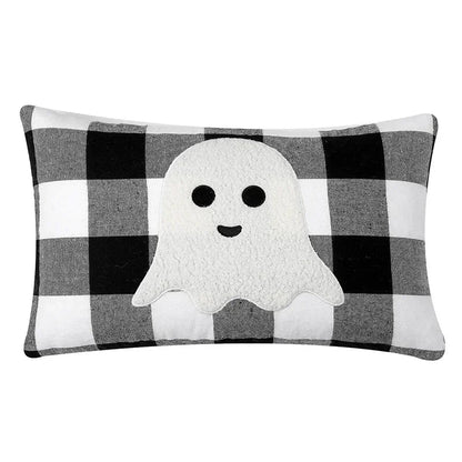 DecorBites™ Halloween Ghost Embroidery Pillow for Cozy Living Room Sofa Rest