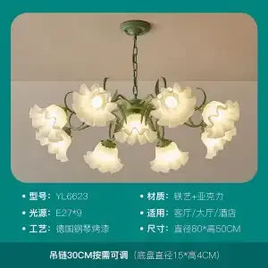 Decorbites™ LED-Blütenkronleuchter: Französischer Retro-Stil für Schlafzimmer, Wohnzimmer, Restaurant