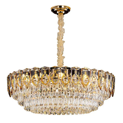 DecorBites™ Crystal Chandelier: Modern Luxury Round Italian Restaurant Light