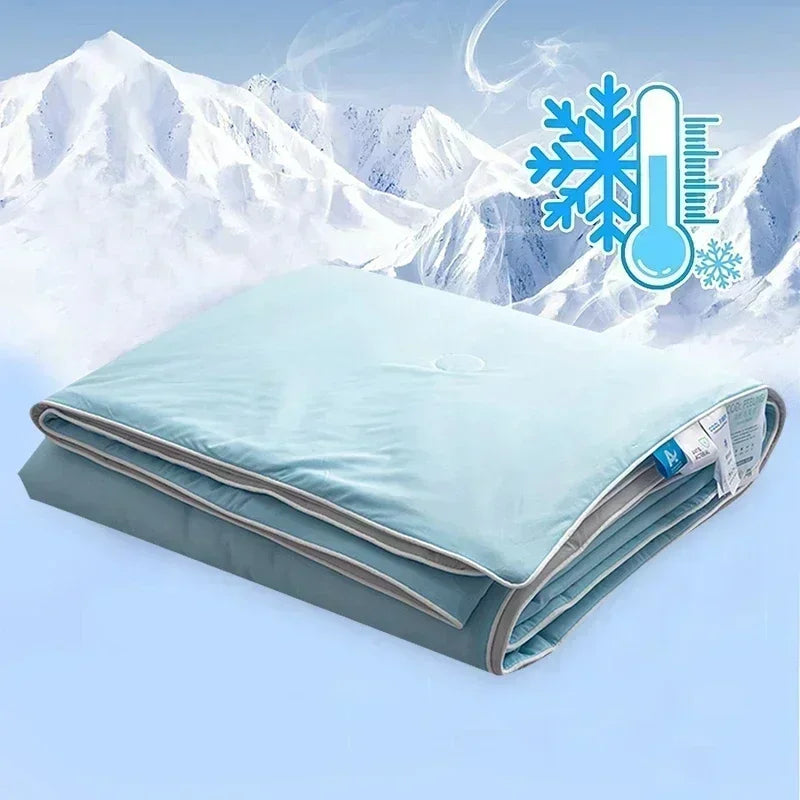 Decobites Silky Air Condition Comforter Lightweight Cooling Blanket - Double Side Cold Fabric