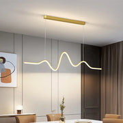 Lámpara de techo de aluminio LED Decorbites™ moderna de onda lineal para isla de cocina