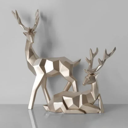 DecorBites™ Deer Sculpture: Elegant Living Room Table Decoration & Christmas Gift