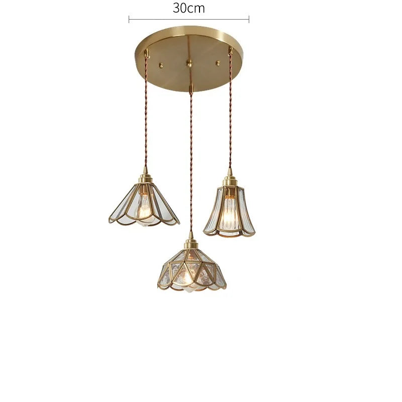 DecorBites™ Glass Copper LED Pendant Lights: Modern Nordic Lighting for Home, Dining, & Restaurant