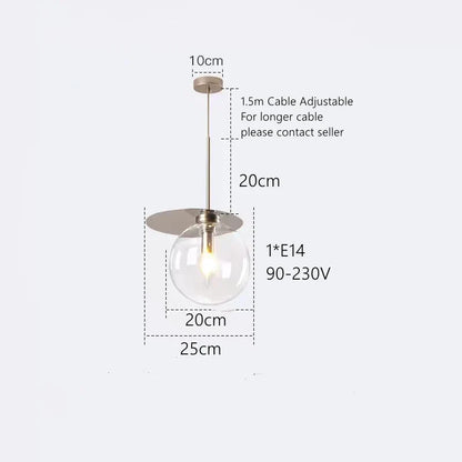 DecorBites™ Colorful Glass Metal Dinning Pendant Lamp