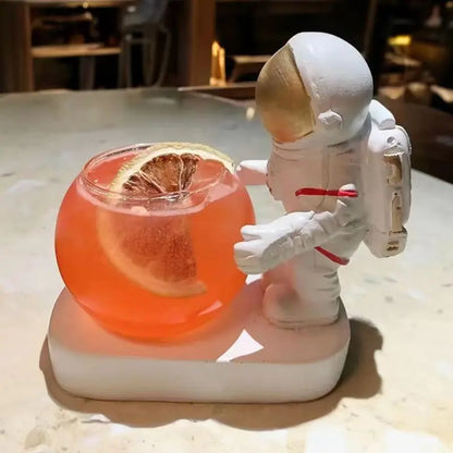 DecorBites™ Glowing Astronaut Cocktail Glasses | Personalized Bar Decor & Molecular Drink Tumbler