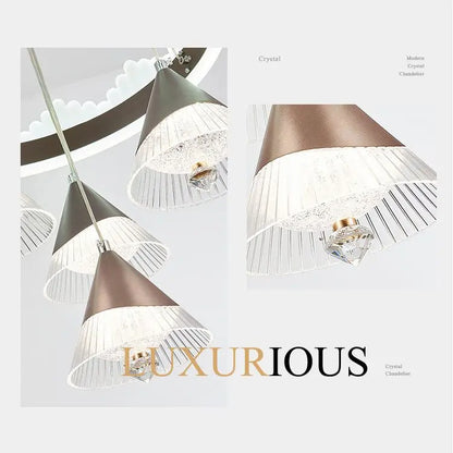 DecorBites™ Elegant 4-Head LED Dining Table Chandelier