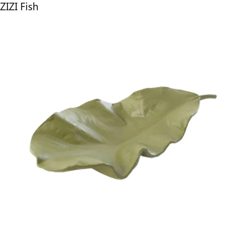 DecorBites™ Leaves Tray Jewelry Stand - Multicolour Earrings & Necklace Display Plate