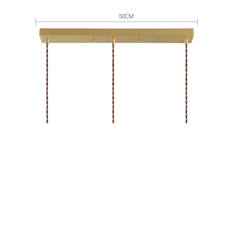 Lámpara colgante LED DecorBites™ de cristal con casquillo de cobre para decoración nórdica moderna del hogar