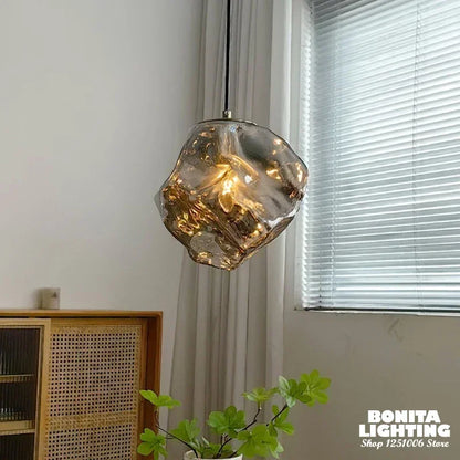 Nordic Ice Crystal Glass Pendant Light