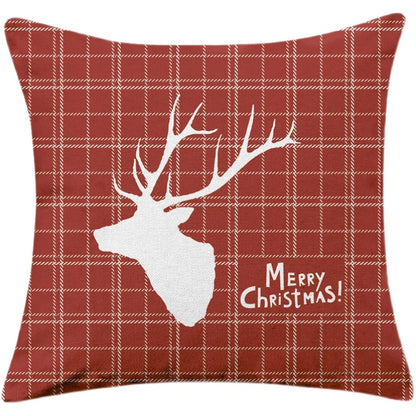 DecorBites™ Christmas Cotton Linen Pillowcases - Decorative Sofa Cushion Cover in Various Sizes