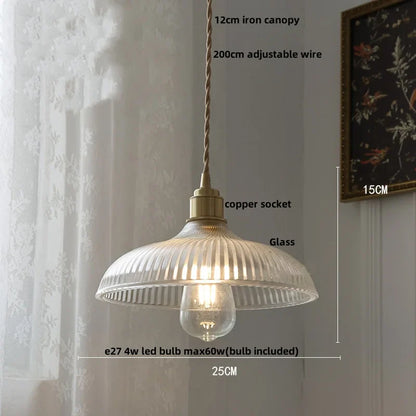 DecorBites™ LED Pendant Lamp with Adjustable Brass Knob Switch & White Glass