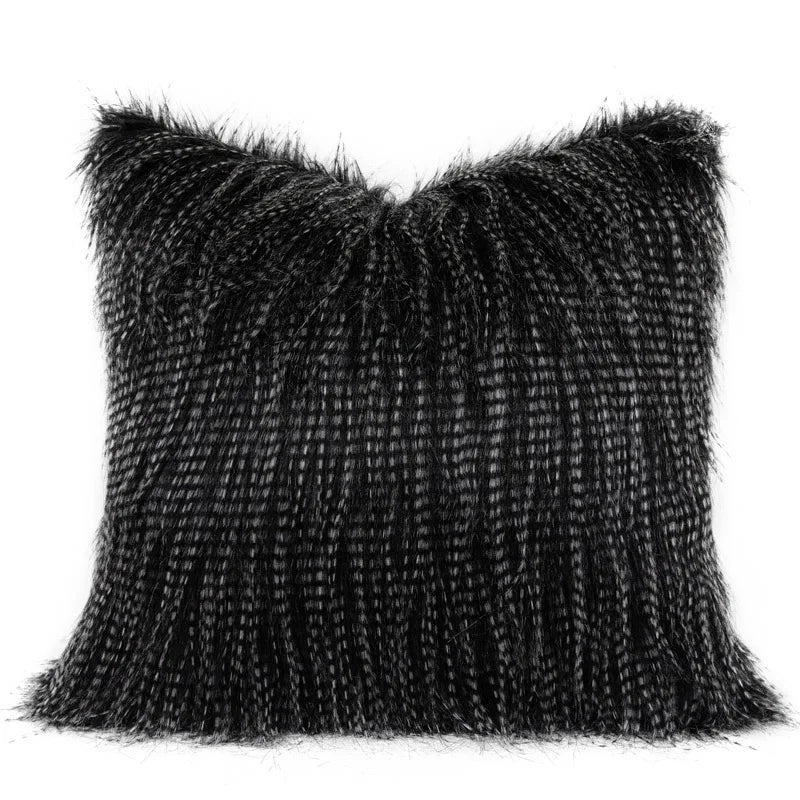 Funda de Almohada de Lujo Negra Esponjosa Decorbites™ - Diseño de Simplicidad Moderna y Art Deco