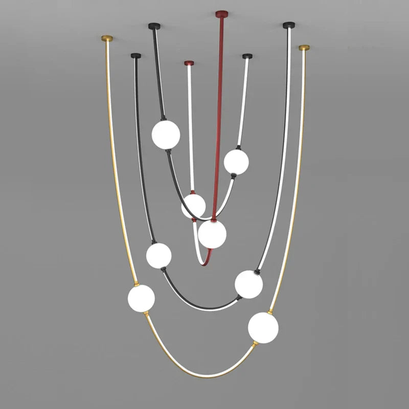 DecorBites™ Colorized LED Dimmable Ceiling Chandelier - 2025 Trend Hanging Lamps