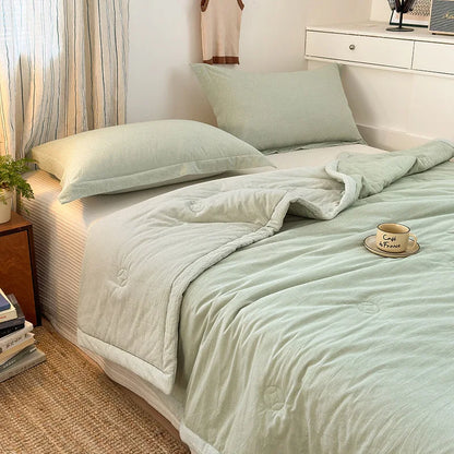 بطانية ديكوربايتس™ القطنية الصيفية المبردة | لحاف مبطن ناعم وجيد التهوية