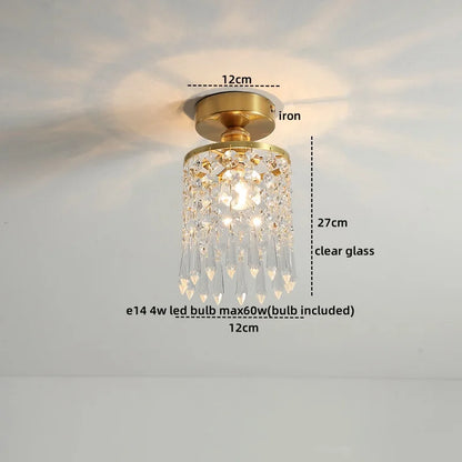 DecorBites™ Glass LED Ceiling Light for Corridor Balcony Modern Indoor Lighting