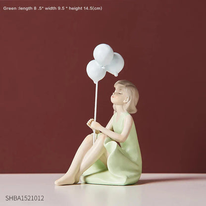 زينة منزلية من الراتنج على شكل بالونات من DecorBites™ للفتيات