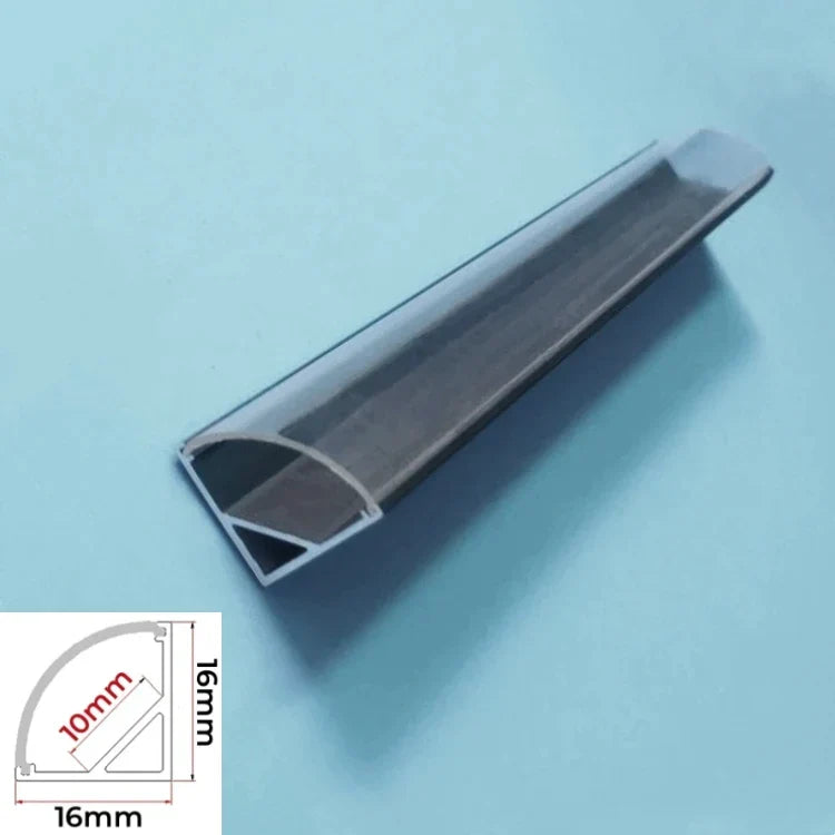 DecorBites™ LED Aluminum Profiles Corner Channel with Transparent/Milky Diffuser for Strip Lights