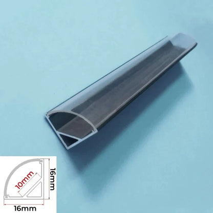 DecorBites™ LED Aluminum Profiles Corner Channel with Transparent/Milky Diffuser for Strip Lights