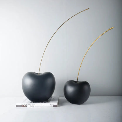 DecorBites™ Black Cherry Resin Sculpture Abstract Fruit Home Decor Figurine