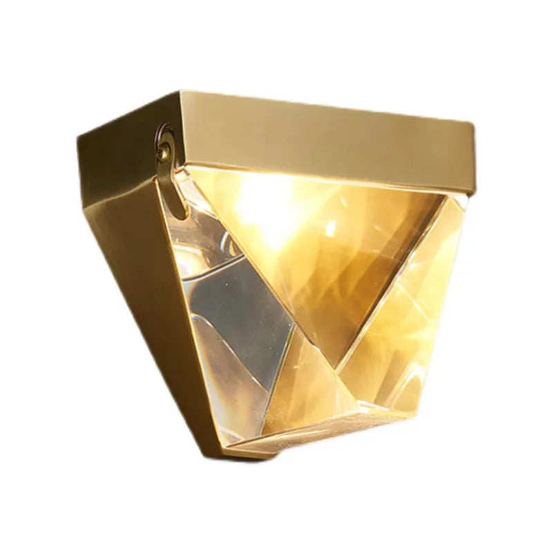 DecorBites™ Crystal LED Wall Sconce: Elegant Chrome/Gold Bedside Lamp for Home/Hotel Interiors