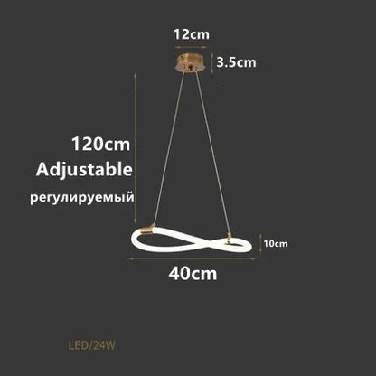 DecorBites™ Gold Minimalist LED Pendant Lights for Kitchen Dining Room