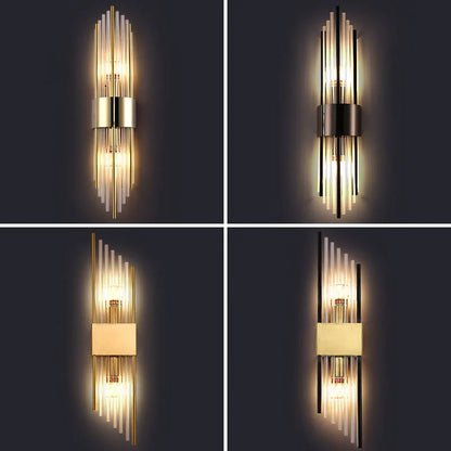 DecorBites™ Crystal Wall Lamp: Elegant LED Indoor Lighting for Living Room, Bedroom, Hotel, and TV Background