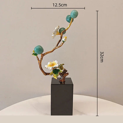 DecorBites™ Golden Tree Plum Blossom Crystal Handicraft Décor for Home Settings