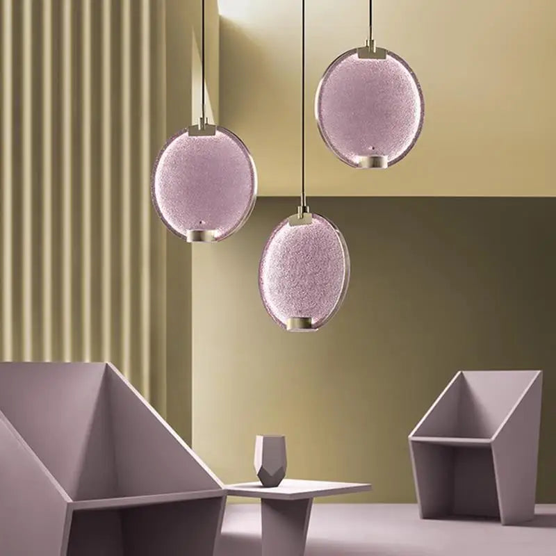 Lámpara colgante LED Horo de cristal DecorBites™ - Faro de señalización Art Déco para el hogar, bar y cocina