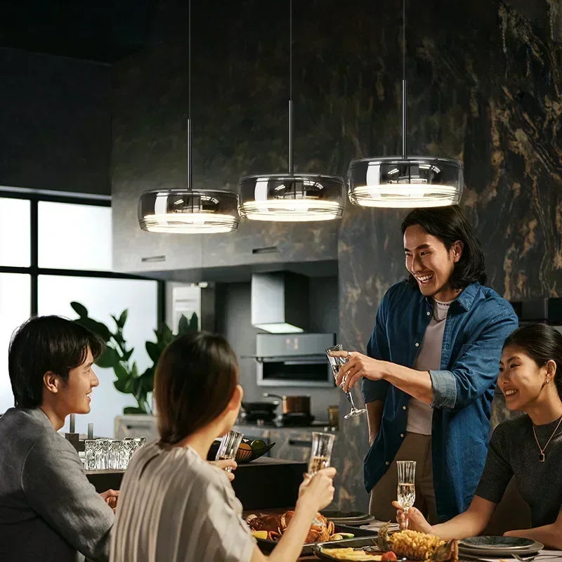 DecorBites™ Glass Dining Pendant Light: Modern Minimalist Table Decor for Home Lighting