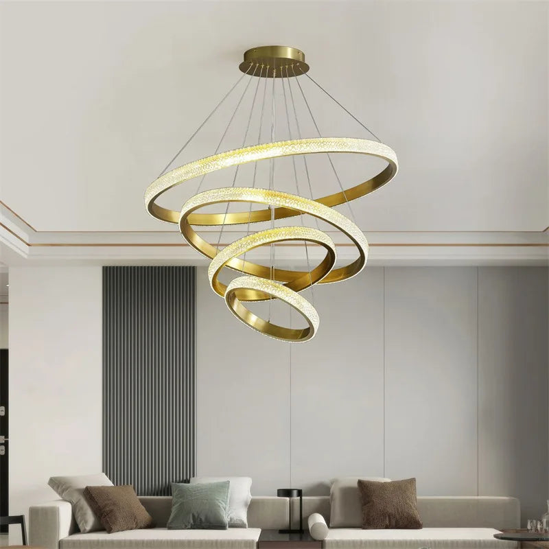 DecorBites™ LED Chandelier: Modern Minimalist Pendant Lighting for Home Living Dining Kitchen Bedroom