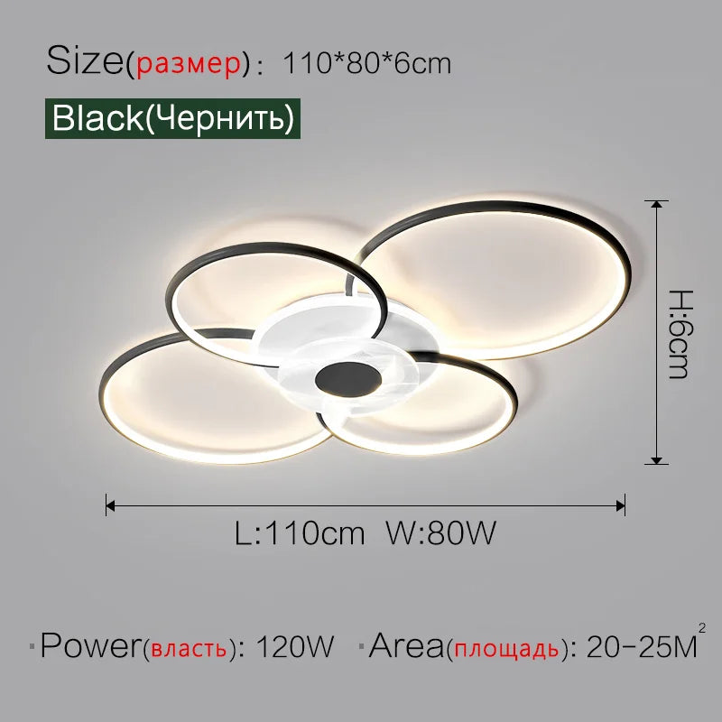 DecorBites™ Living Room Ceiling Lamp Modern Minimalist Bedroom Lighting