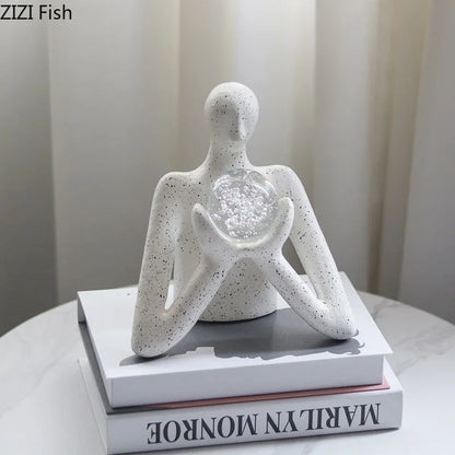 DecorBites™ Abstract Figures Sculpture Decor: Resin Desk Statue Ornament for Room Aesthetics