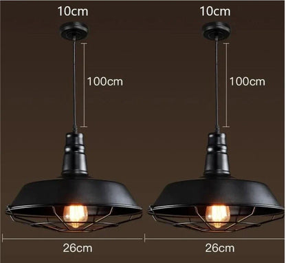 DecorBites™ Iron Pendant Lights: Rural Retro Personalized Pot Lid Chandelier