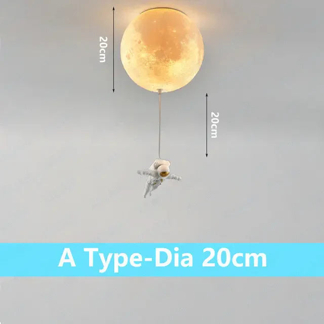 Lámpara de techo DecorBites™ Astronaut Bubble Chandelier - Lámpara de techo para dormitorio con luz de luna