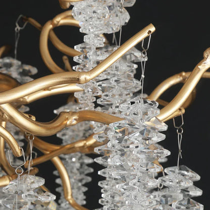 DecorBites™ Crystal Chandelier: Postmodern Luxury Pendant Light for Living Room, Bedroom, and Dining Room