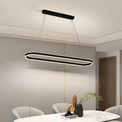 DecorBites™ Circle Pendant Chandelier Dimmable LED Lights for Modern Living Room