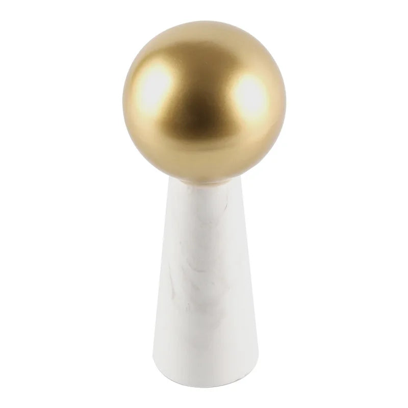 DecorBites™ Golden Ball Marble Cone Metal Spherical Ornaments