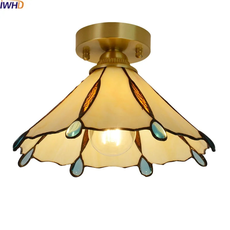 DecorBites™ Glass Copper LED Ceiling Light - Nordic Home Lighting Fixture