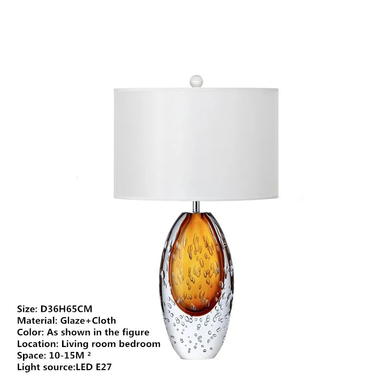 DecorBites™ Glaze Table Lamp: Modern Art LED Desk Light for Home and Hotel