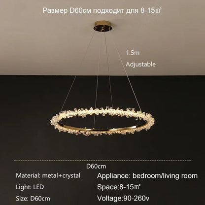 DecorBites™ Crystal Pendant Chandelier Modern Luxury Interior Decoration Lighting