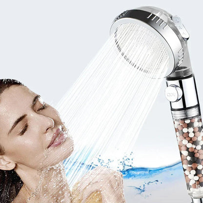 DecorBites™ High Pressure Shower Head Set with Metal Panel and Negative Ion Filter