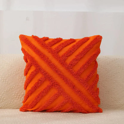 أغطية وسائد DecorBites™‎ المزخرفة بأمواج هندسية مع شرابات مطرزة