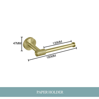 DecorBites™ Gold Hardware Set: Towel Bar, Toilet Paper Holder, Robe Hook, Cup Hanger