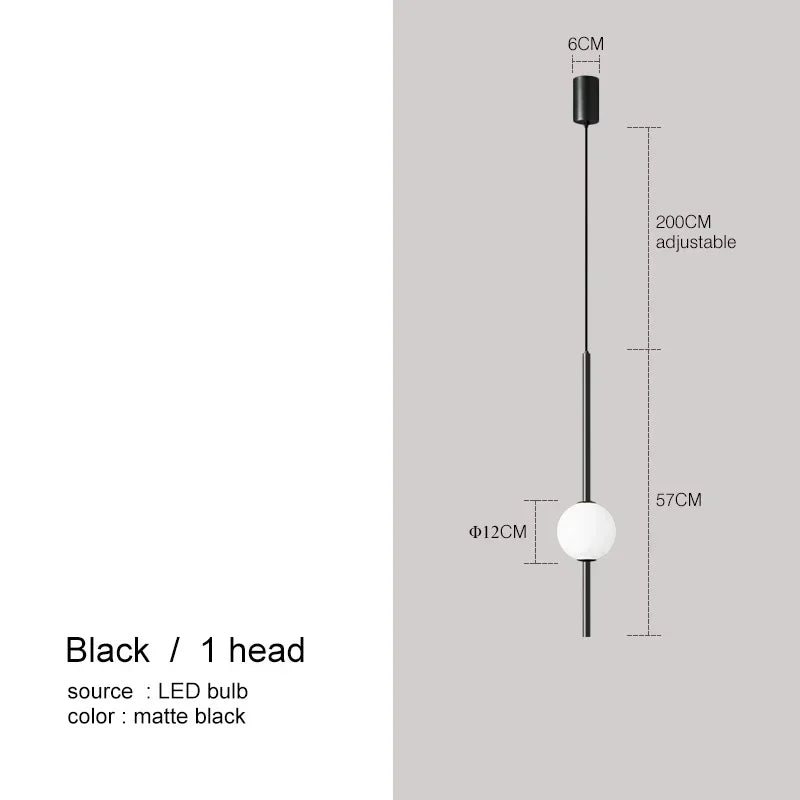 DecorBites™ Glass Ball Pendant Lights for Dining Room Bedroom Decor Lighting