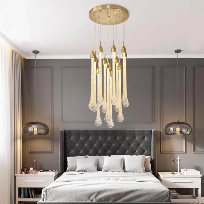 ثريا LED دائرية للسلالم من DecorBites™ بقوة 3 وات: كريستال K9، تركيبات معدنية، مصباح DIY للفيلا