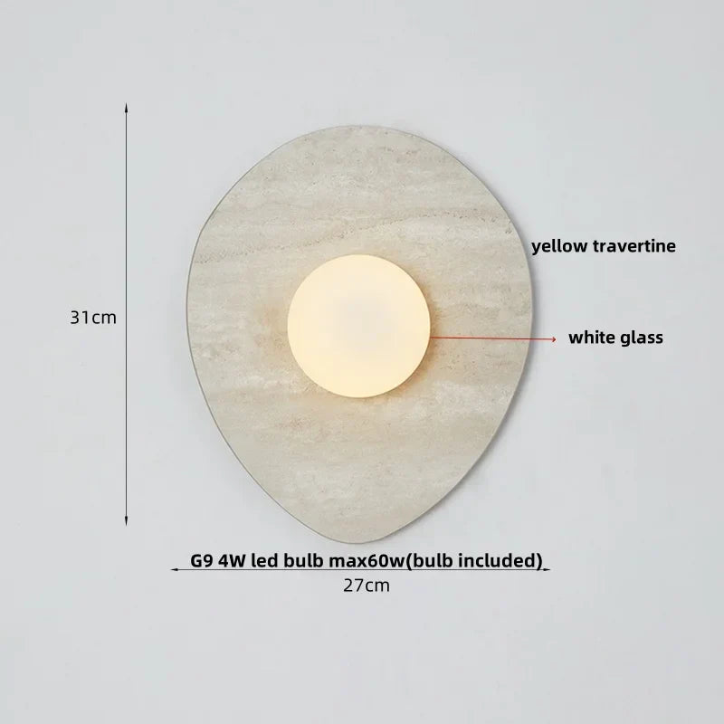 DecorBites™ LED Wall Lamp Modern Wabi Sabi Stone Mirror Light for Home Decor