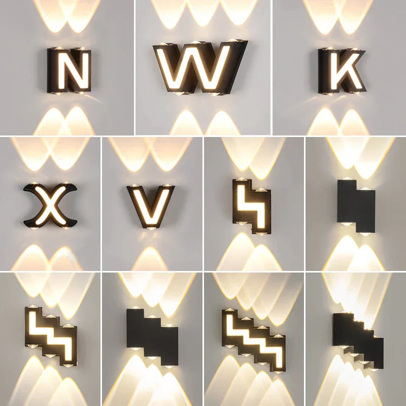 DecorBites™ IP65 LED Wall Lamp for Indoor/Outdoor Waterproof Garden Lighting